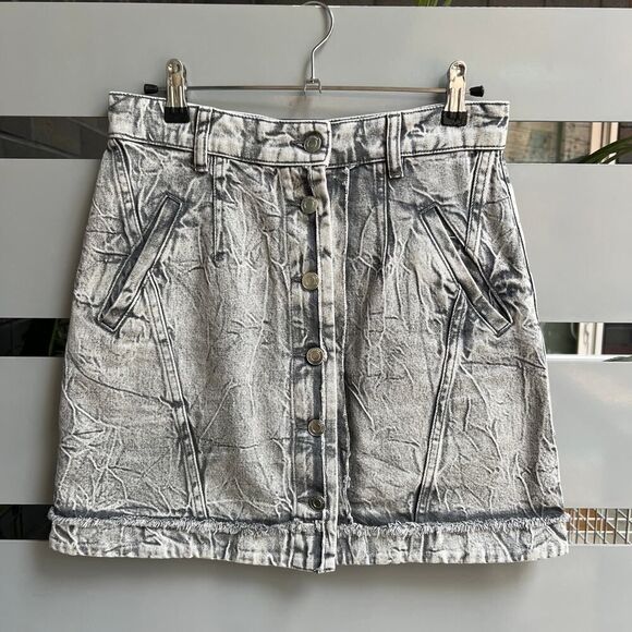 IRO Lanas Light Gray Denim Mini Skirt Size 38 - Picture 2 of 7